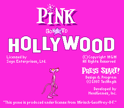 Pink Goes To Hollywood screenshot 3 for Sega Mega Drive